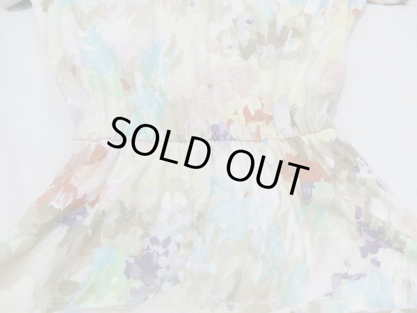 画像8: USA製 80~90s Willow Ridge 水彩画風 プリント 半袖 カットソー ワンピース (8)