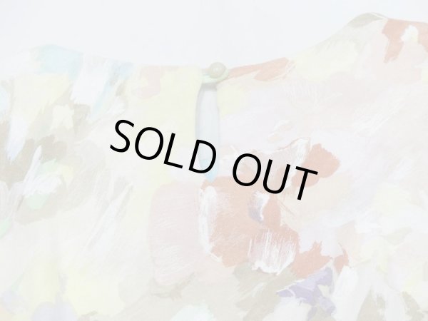 画像12: USA製 80~90s Willow Ridge 水彩画風 プリント 半袖 カットソー ワンピース (12)