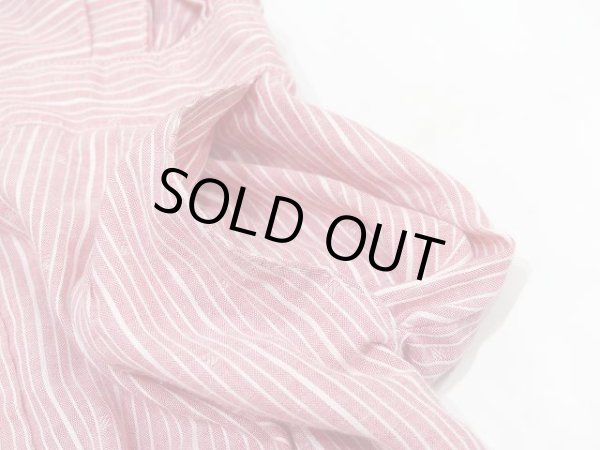 画像10: 〜80s Jody ギャザースリーブ オープンカラー ストライプ ジャンプスーツ  オールインワン (10)