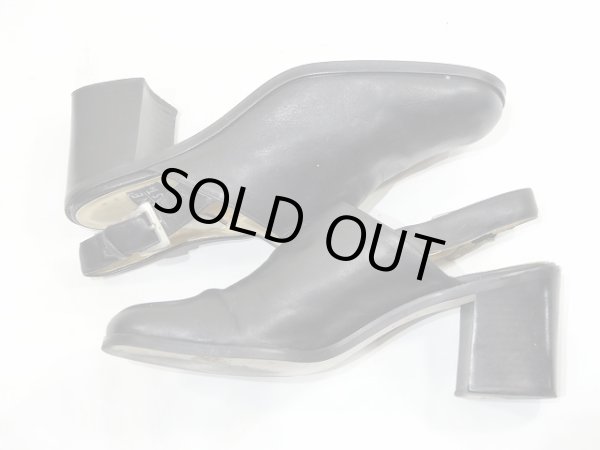 画像6: NINE WEST バックストラップ 太ヒール サボ風 レザー サンダル シューズ (6)