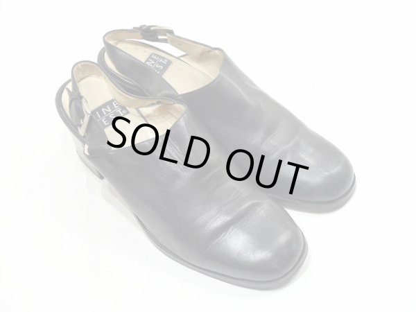 画像2: NINE WEST バックストラップ 太ヒール サボ風 レザー サンダル シューズ (2)