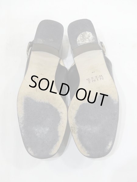 画像7: NINE WEST バックストラップ 太ヒール サボ風 レザー サンダル シューズ (7)