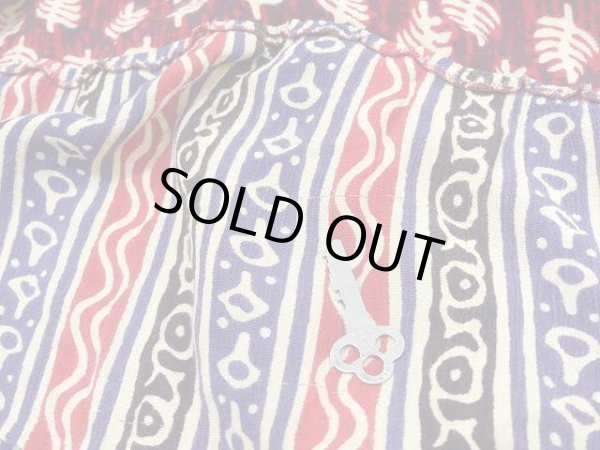 画像18: WORLD MARKET エスニック バティック 柄 ノースリーブ レーヨン ワンピース ドレス (18)