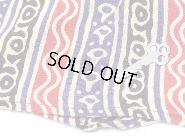 画像11: WORLD MARKET エスニック バティック 柄 ノースリーブ レーヨン ワンピース ドレス (11)