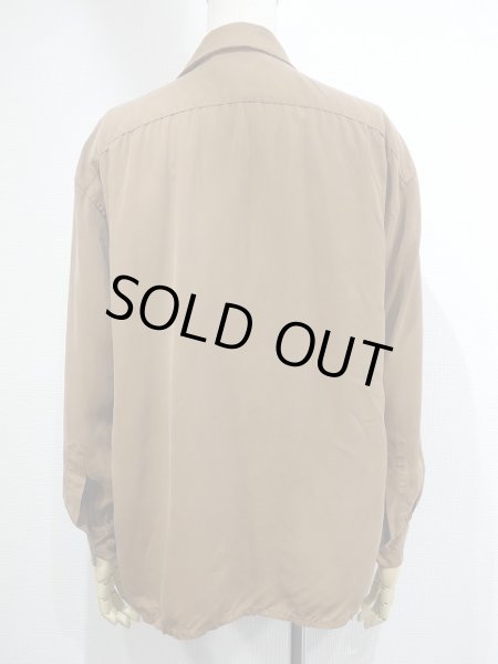 画像3: 90s AnnTaylor ブラウン オープンカラー シルク シャツ ブラウス (3)