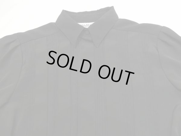 画像5: 80s Yves St. Clair ピンタック 比翼 シャツ ブラウス (5)