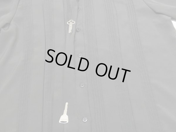 画像7: 80s Yves St. Clair ピンタック 比翼 シャツ ブラウス (7)