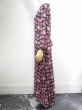 画像3: ビンテージ April Cornell オリエンタル 花柄 アンブレラ 傘模様 ピンタック マキシ ロング ワンピース ドレス (3)
