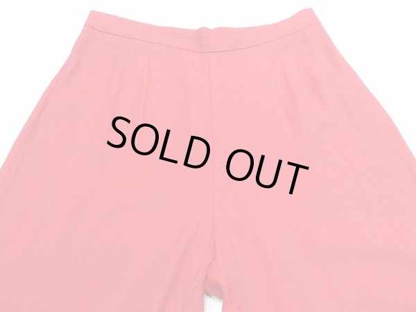 画像5: USA製 80~90s ハイウエスト レーヨン 赤 パンツ テーパード イージーパンツ (5)