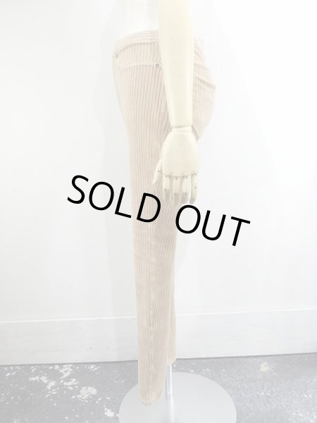 画像2: UNKNOWN 太畝 コーデュロイ ストレッチ レギンス パンツ (2)