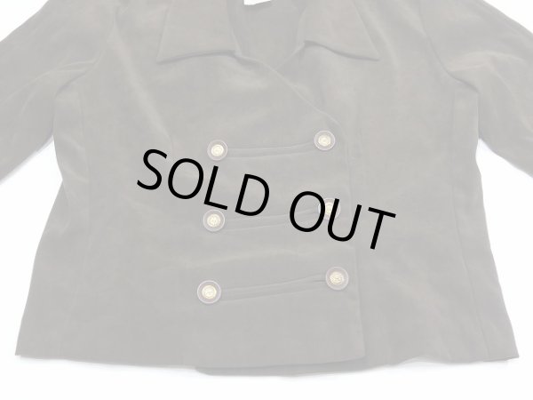 画像7: 80s 90s perceptions フェイク スエード ナポレオン ジャケット テーパードパンツ スーツ セット アップ (7)