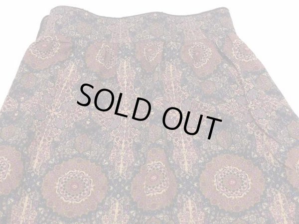 画像12: 80〜90s Elliot Andrews 曼荼羅柄風 オリエンタル柄 ウール ヨーク ロング タイト フレア スカート (12)