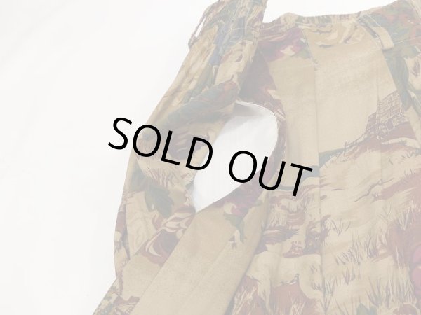 画像6: アメリカ製 90s BUSH WACKER 花柄 風景柄 レーヨン フレア スカート (6)