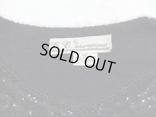 画像4: 80s F.F. international スパンコール ビーズ ドルマンスリーブ アンゴラ ニット セーター (4)