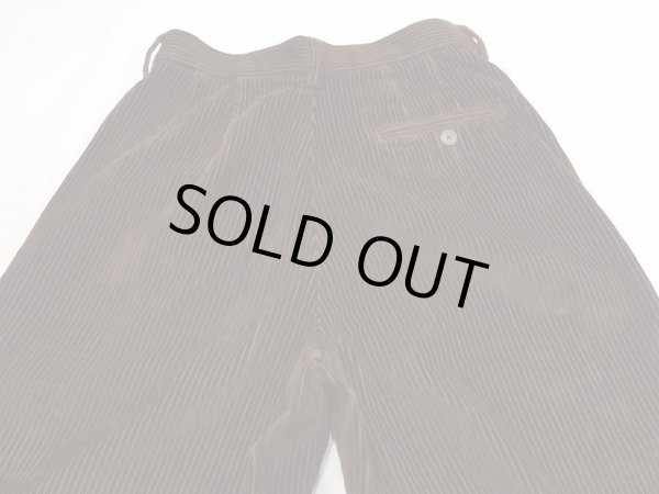 画像8:  90s Eddie Bauer 太畝 ブラウン コーデュロイ タック テーパード  パンツ  (8)