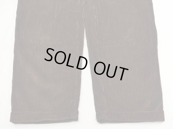 画像7:  90s Eddie Bauer 太畝 ブラウン コーデュロイ タック テーパード  パンツ  (7)