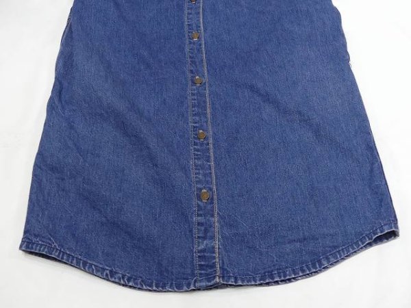 画像10: USA製 90s CK Calvin Klein カルバン クライン デニム 前開き シャツ ワンピース (10)
