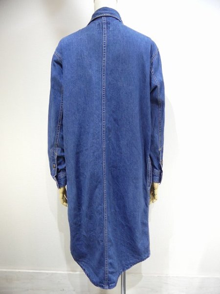 画像4: USA製 90s CK Calvin Klein カルバン クライン デニム 前開き シャツ ワンピース (4)