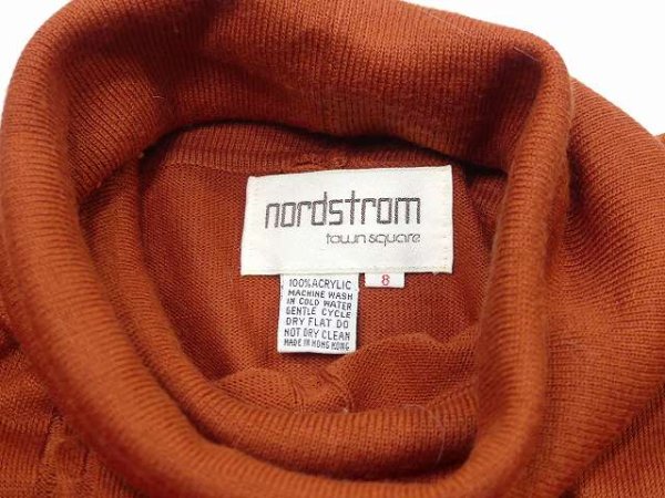 画像5: 90s nordstrom オリジナル テラコッタ タートルネック ワンピース (5)