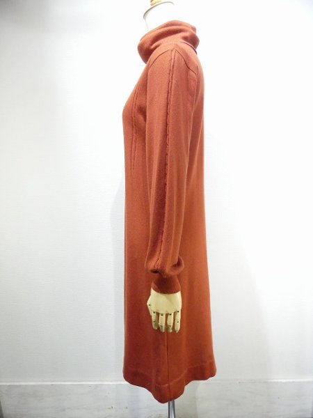 画像3: 90s nordstrom オリジナル テラコッタ タートルネック ワンピース (3)