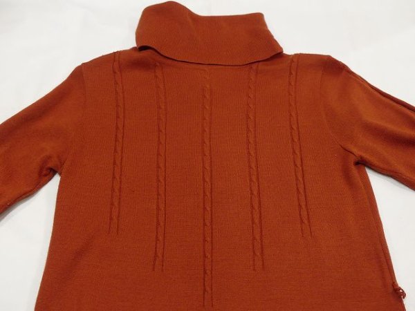 画像7: 90s nordstrom オリジナル テラコッタ タートルネック ワンピース (7)