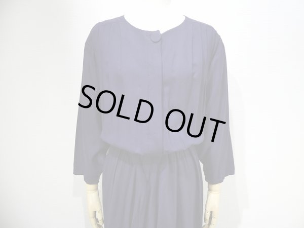 画像2: USA製 90s NINA PICCALINO タック デザイン オフショルダー ロング ワンピース ドレス (2)