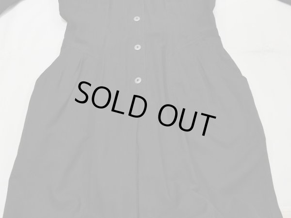 画像8: 90s STYLES TOGO オープンカラー ブラック ジャンプスーツ オールインワン (8)