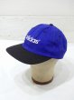 画像2: DEAD STOCK 80's 〜 adidas SOCCER アディダス ビッグ ロゴ 刺繍 プラネット  ブルー×ブラック バイカラー 6パネル キャップ (2)