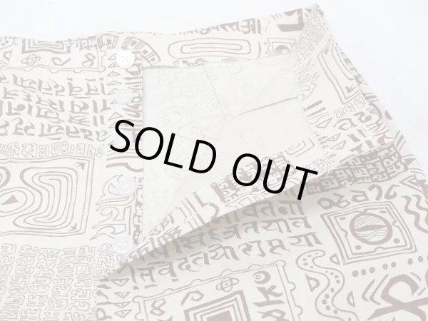 画像5: DEAD STOCK 70s ビンテージ PRESHRUNK 壁画 象形文字 エスニック 民族柄 ヒッピー ウエストヨーク  フレア パンツ  (5)