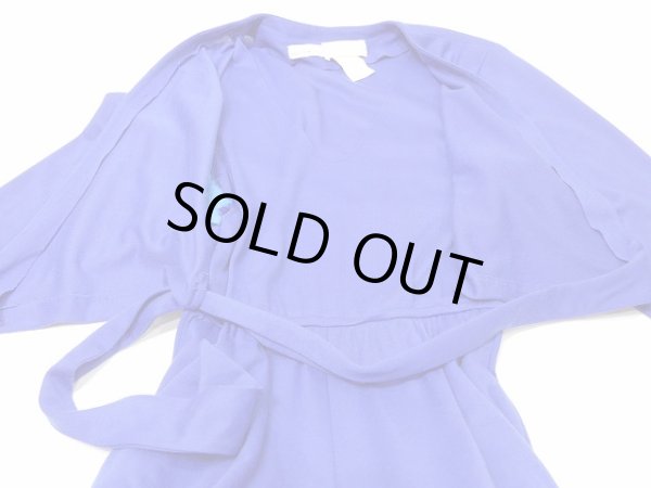 画像10: 80s 90s USA製 made in usa california girl ロイヤルブルー ウール混 カットソー 素材 カシュクール ワンピース ドレス (10)