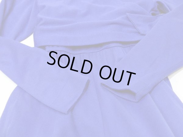 画像11: 80s 90s USA製 made in usa california girl ロイヤルブルー ウール混 カットソー 素材 カシュクール ワンピース ドレス (11)