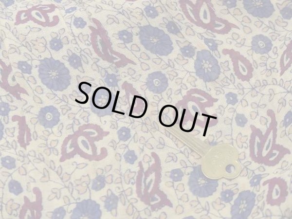 画像9: 70s ビンテージ DENIM JAZZ パキスタン製 インド綿 エスニック ノースリーブ ペーズリー 花 柄 ワンピース ドレス ヒッピー パキ綿  (9)