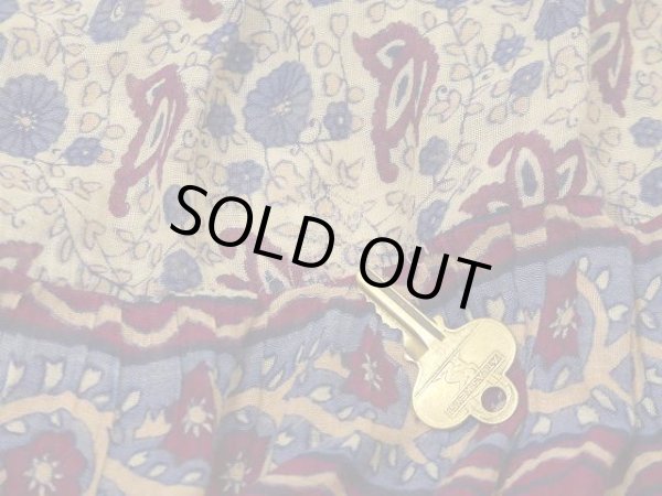 画像18: 70s ビンテージ DENIM JAZZ パキスタン製 インド綿 エスニック ノースリーブ ペーズリー 花 柄 ワンピース ドレス ヒッピー パキ綿  (18)