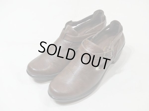 画像3: Crasy Street レザー ストラップ 太ヒール サンダル シューズ (3)