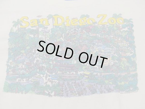 画像5: USA製 80s Hanes San Diego Zoo サンディエゴ 動物園 スーベニア 風景 絵画 プリント Tシャツ (5)