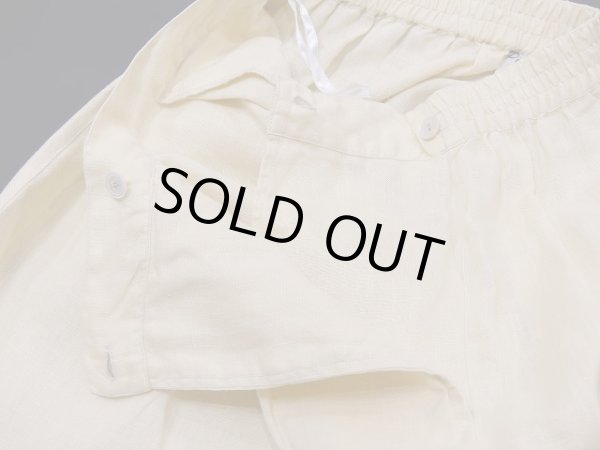 画像7: 90s Paul Reid クリームイエロー 2タック テーパード ユニセックス リネン パンツ イージーパンツ  スラックス (7)