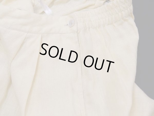 画像6: 90s Paul Reid クリームイエロー 2タック テーパード ユニセックス リネン パンツ イージーパンツ  スラックス (6)