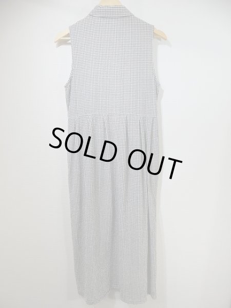 画像2: USA製 80s J.G HOOK オープンカラー 前開き ギンガムチェック ロング ベスト ノースリーブ  ワンピース (2)