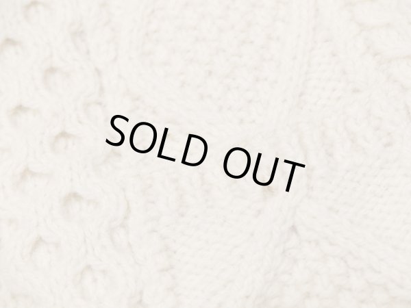 画像11: アイルランド製  70s ビンテージ John Molloy ウッドボタン くるみボタン アラン フィッシャーマン ケーブル編み カーデ カーディガン セーター ニット (11)