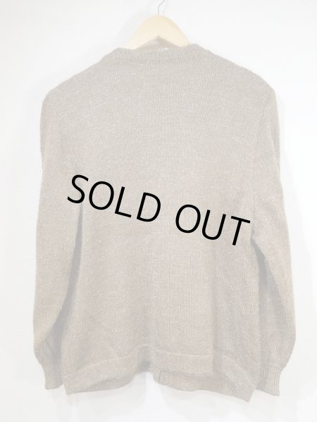 画像5: 〜 80s モヘア ラメ糸 刺繍  エンブロイダリー ニット カーディガン セーター カーデ (5)