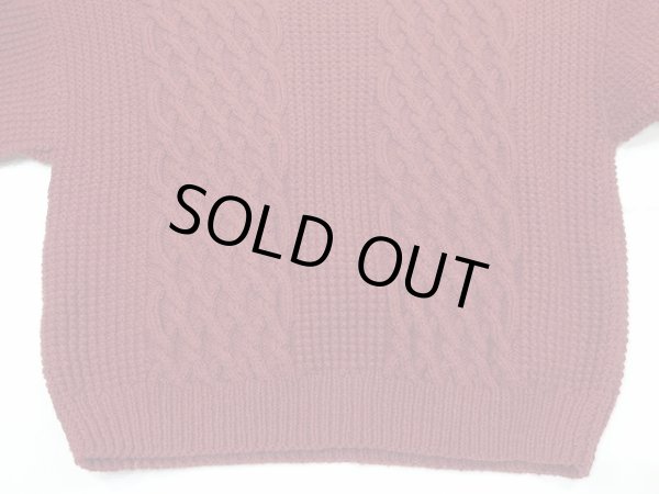 画像7: 〜 80s UNKNOWN ハンドメイド アランニット フィッシャーマンニット セーター (7)