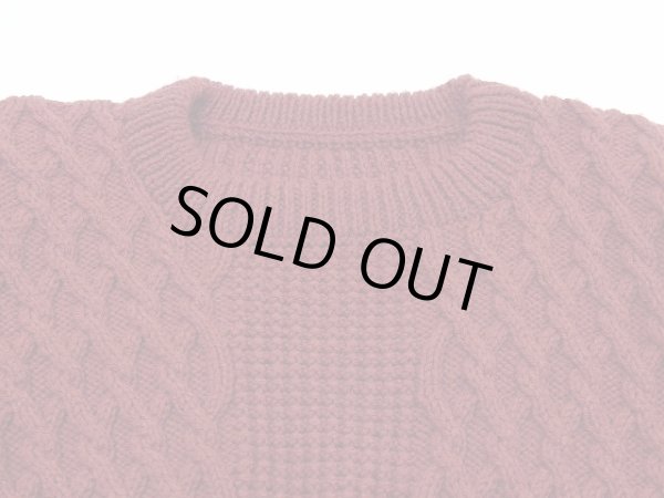 画像6: 〜 80s UNKNOWN ハンドメイド アランニット フィッシャーマンニット セーター (6)