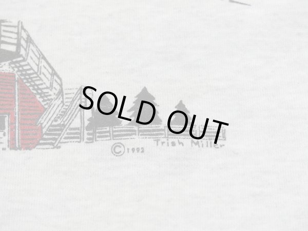 画像9: 90s MADE IN USA JERZEES 絵画 風景 プリント スウェット トレーナー  (9)