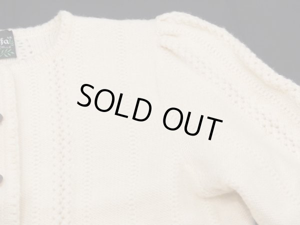 画像9: 70s 80s Astrifa タックドスリーブ ケーブル編み デザイン ウール カーディガン チロル セーター ニット (9)