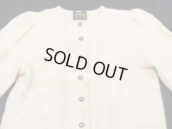 画像8: 70s 80s Astrifa タックドスリーブ ケーブル編み デザイン ウール カーディガン チロル セーター ニット (8)