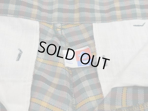 画像10: 70s ビンテージ Sears PUT ON SHOP ブロック チェック フレア パンツ (10)