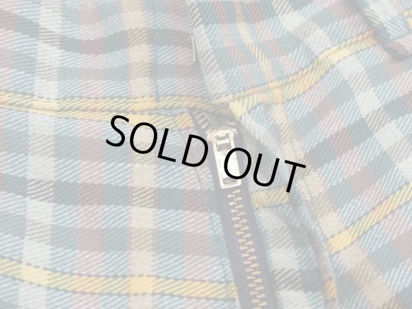 画像8: 70s ビンテージ Sears PUT ON SHOP ブロック チェック フレア パンツ (8)