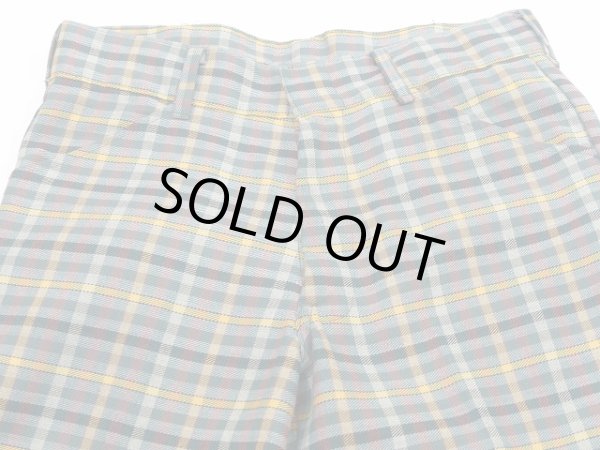 画像7: 70s ビンテージ Sears PUT ON SHOP ブロック チェック フレア パンツ (7)