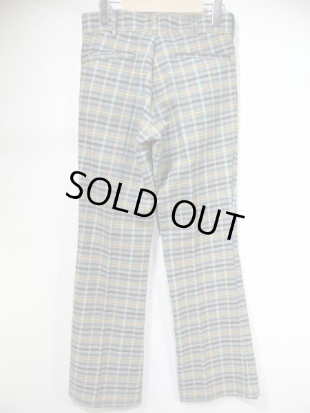 画像5: 70s ビンテージ Sears PUT ON SHOP ブロック チェック フレア パンツ (5)
