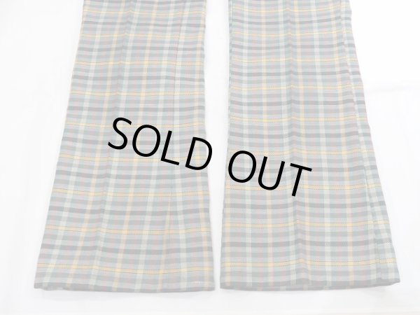 画像12: 70s ビンテージ Sears PUT ON SHOP ブロック チェック フレア パンツ (12)